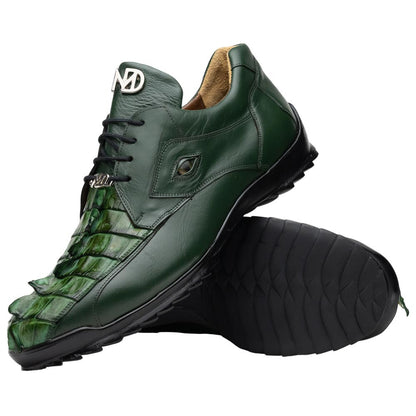 Marco Di Milano Udine Genuine Hornback Caiman & Calf Leather Sneaker - Green