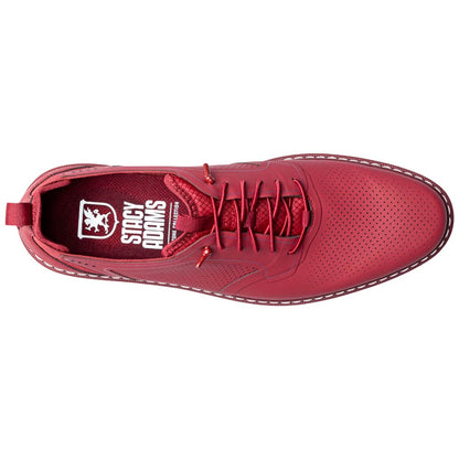 Stacy Adams Synchro Plain Toe Elastic Lace Raspberry Casual Hybrid Shoes for Men