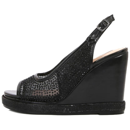 Lady Couture Belair 4” Wedge Sandals in Black