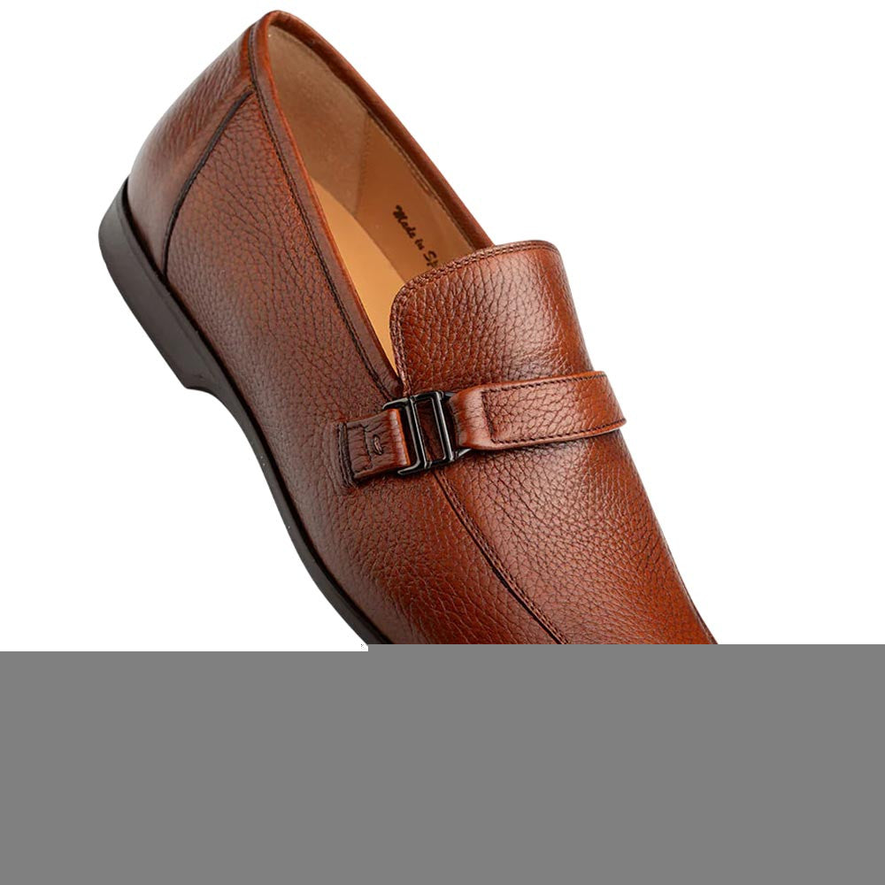 Mezlan Men's Alarcon Cognac Deer Leather Slip-On Luxury Loafer