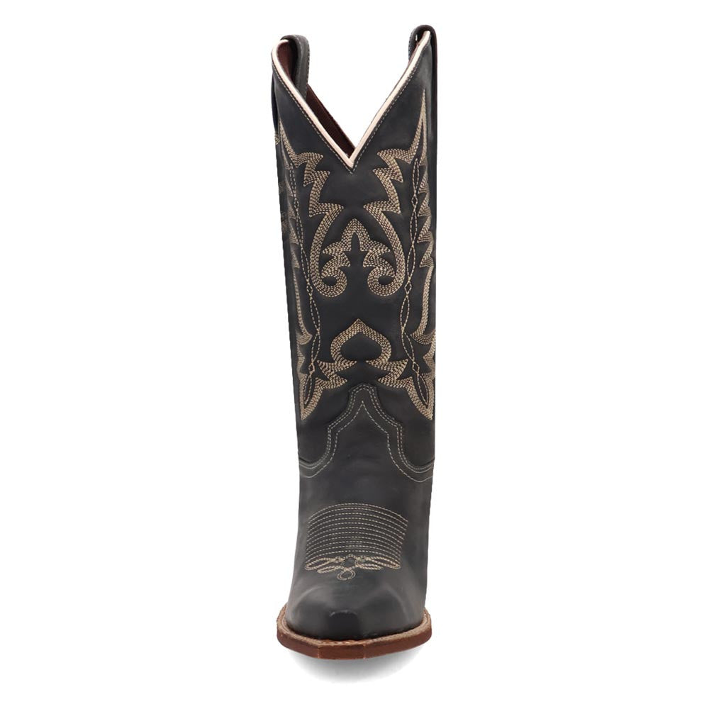 Laredo Carly Navy Leather Snip Toe Western Cowgirl Boots (USA Women Size)
