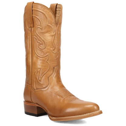 Dan Post Rio Grande Camel Leather Medium Round Toe Western Cowboy Boots