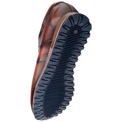 Mezlan Greenwich Genuine Lizard Skin Fashion Tan Sneaker