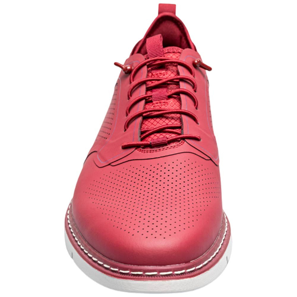 Stacy Adams Synchro Plain Toe Elastic Lace Raspberry Casual Hybrid Shoes for Men