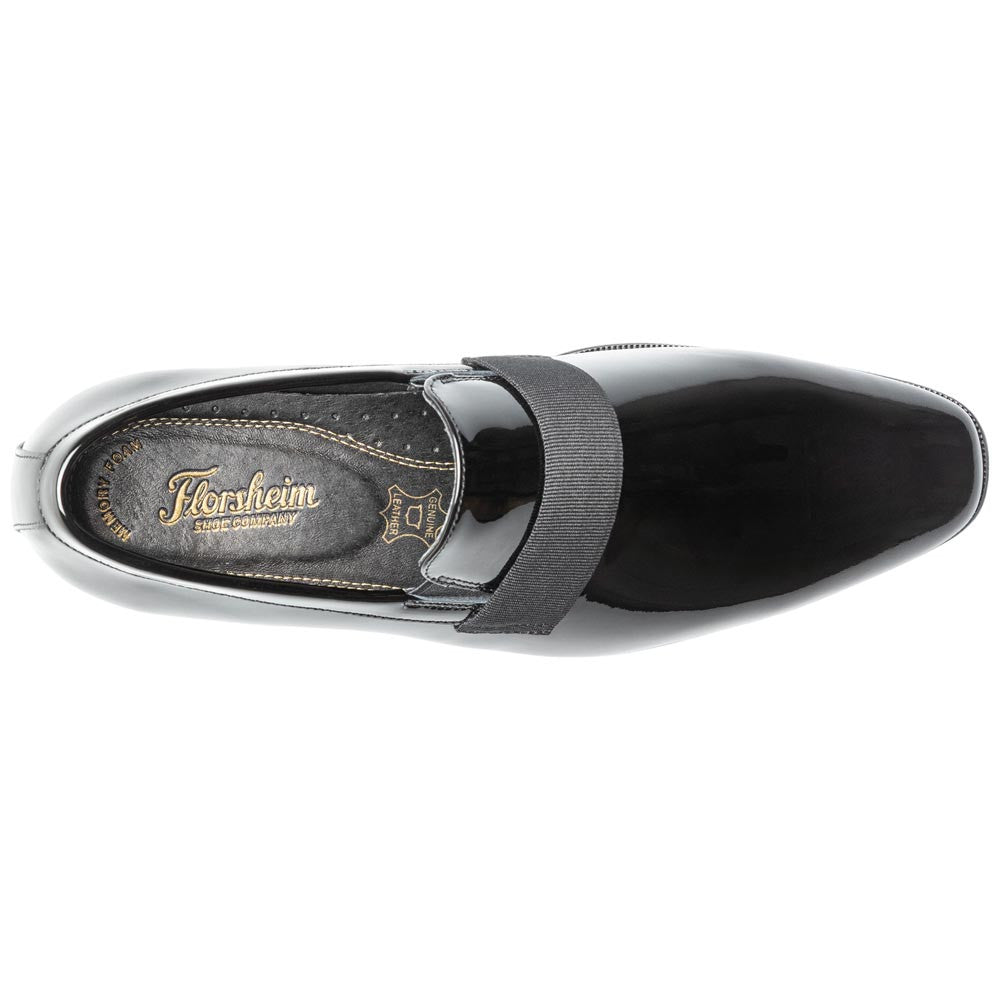Florsheim Men's Hi Shine Black Patent Leather Strap Loafer Tux