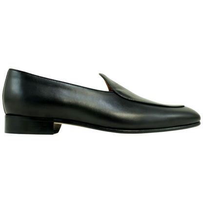 Alan Payne Primo Black Calfskin Belgian Loafer for Men