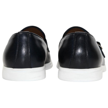 Duca Men's Rimini Navy Italian Calf Leather Slip-On Loafer