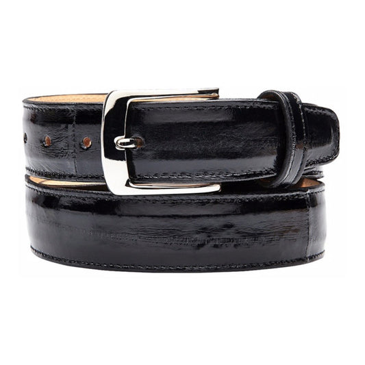 Belvedere Men's Black Eel Belt