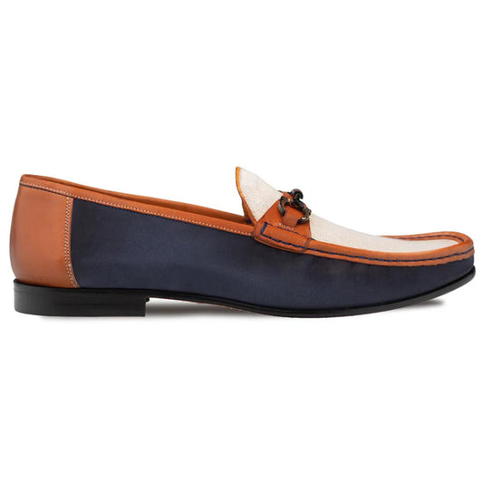 Mezlan Men’s Keanll Blue Multi Mocassin Slip-On Loafer