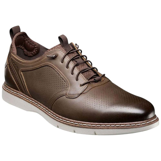 Stacy Adams Sync Plain Toe Elastic Lace Brown Casual Hybrid Shoes for Men