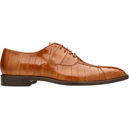 Belvedere Mare Camel Men's Genuine Ostrich & Eel Split-Toe Oxfords