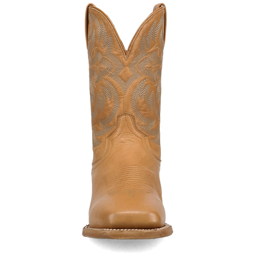 Dan Post Sonara Honey Leather Broad Square Toe Western Cowboy Boots