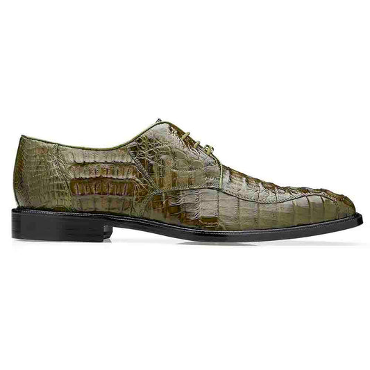 Belvedere Chapo Olive Men’s Hornback Crocodile Shoes