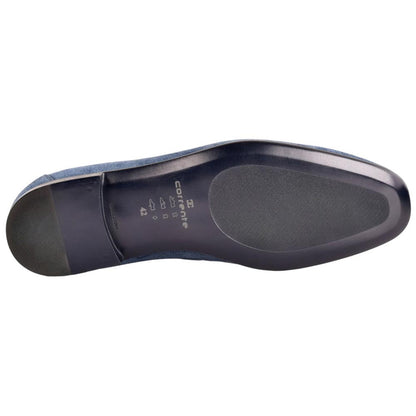 Corrente Men's Denim Leather Loafer - Blue