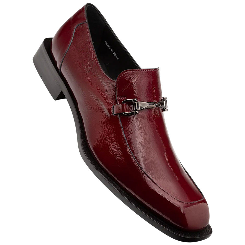 Accola Textured Burgundy Slip On | Mezlan Dress Loafer for Men