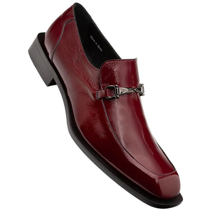 Accola Textured Burgundy Slip On | Mezlan Dress Loafer for Men