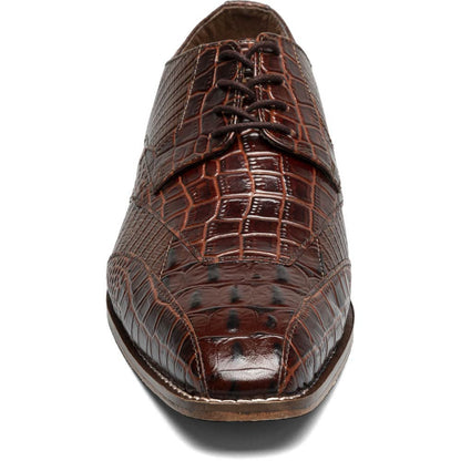 Stacy Adams Tristano Modified Bike Toe Oxford in Cognac