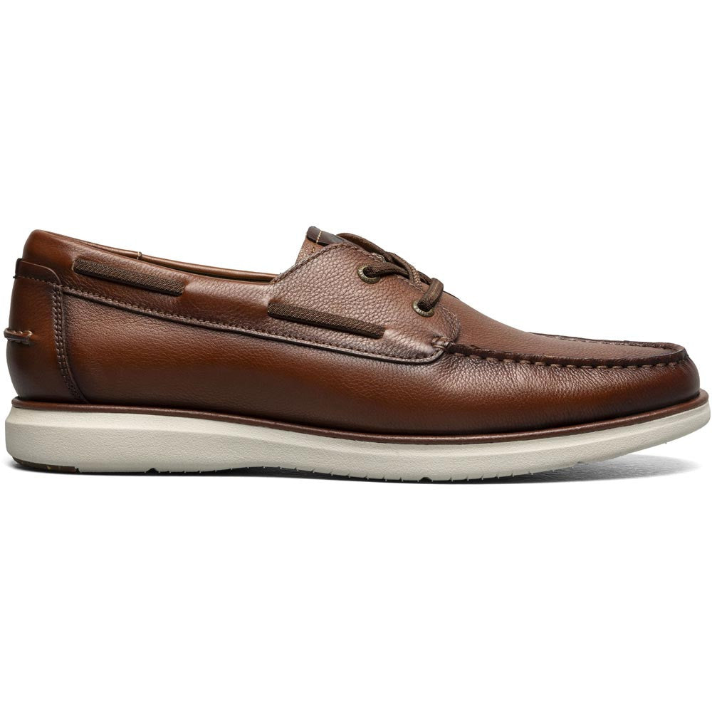 Florsheim Tropics Cognac Leather Elastic Lace Moc Toe Boat Shoe (USA Men Size)