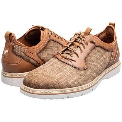 Stacy Adams Sebert Plain Toe Tan Elastic Lace Sneakers for Men