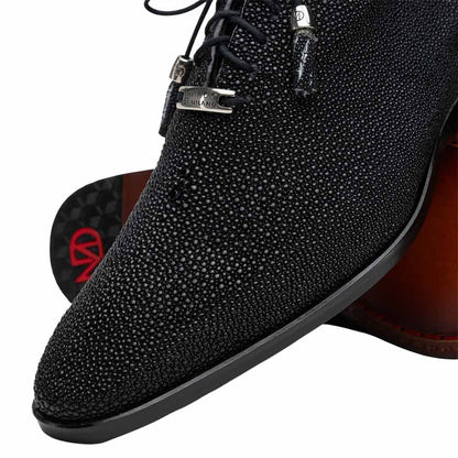 Marco Di Milano Rimini Genuine Stingray Lace-Up Shoe - Black