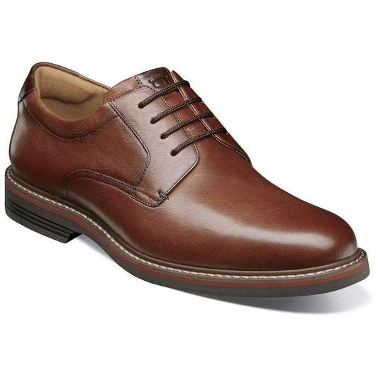 Norwalk PlainToe Oxford | Florsheim Cognac Tumbled Dress Shoes for Men