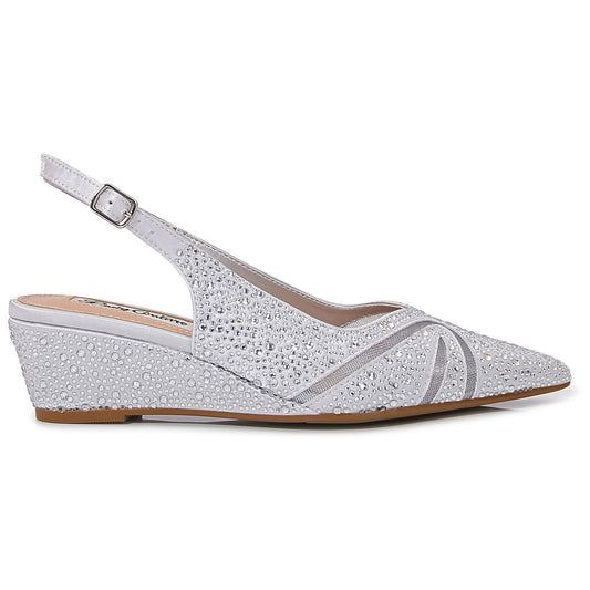 Lady Couture Daniela 2" Wedge Pump in Silver