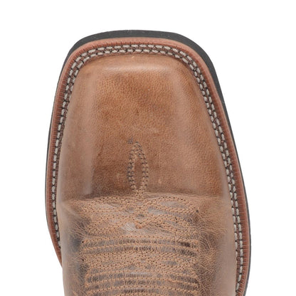 Laredo Montana Sand/Brown Leather Square Toe Western Cowboy Boots (USA Men Size)
