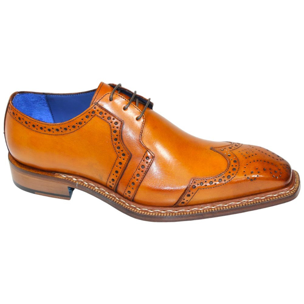 EMILIO FRANCO Marco Gold Calf-Skin Leather Oxfords Shoes