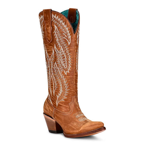 Corral Distressed Brown Embroidered Cowgirl Boots - A Timeless Classic