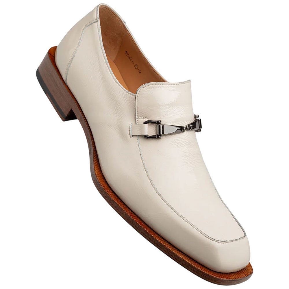 Mezlan Accola Men's Hi-Shine Textured Bone Dress Loafer