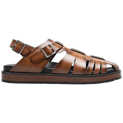 Stacy Adams Men's Largo Cognac Slingback Buckle Sandal