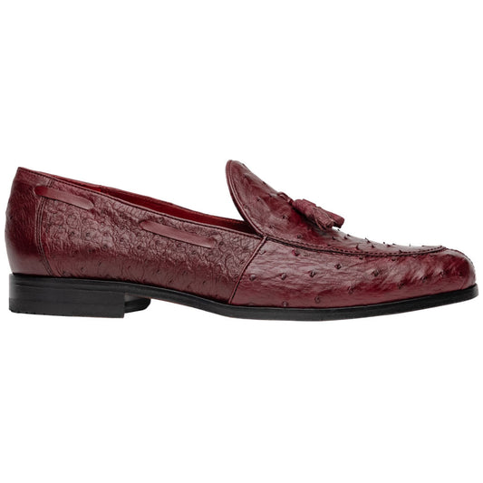 Marco Di Milano Aubiere Wine Ostrich Loafers