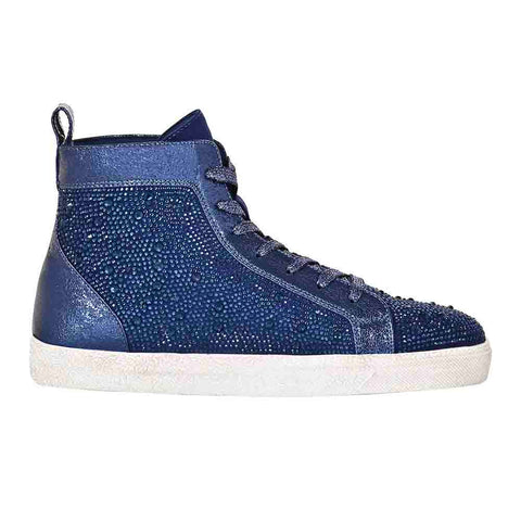 Lady Couture Foxy Navy Laser Cut Rhinestone Sneakers