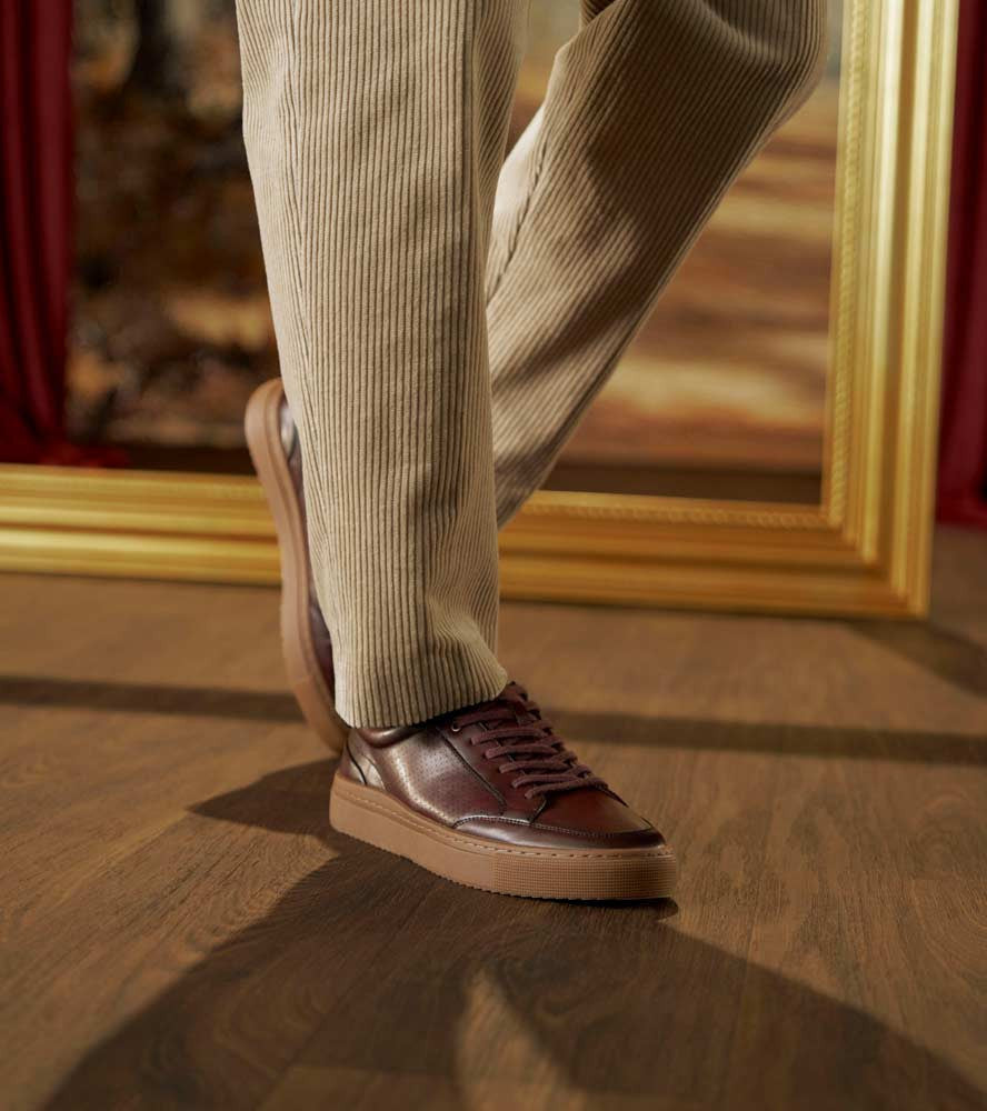 Stacy Adams Dorian Lace To Toe Sneaker - Bordeaux