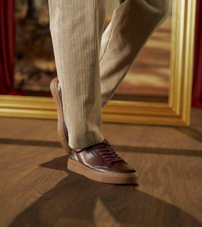 Stacy Adams Dorian Lace To Toe Sneaker - Bordeaux