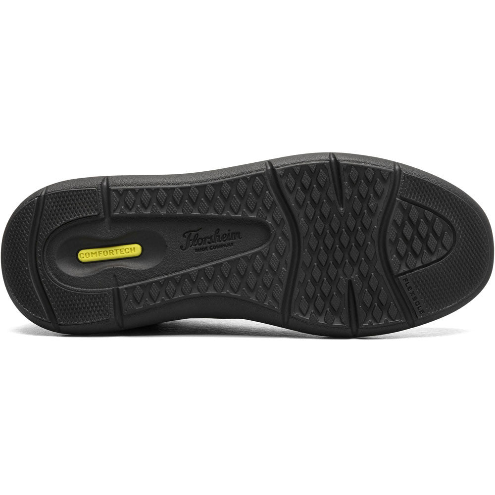 Florsheim Fleet Black Smooth Plain Toe Slip-On Men's Sneaker