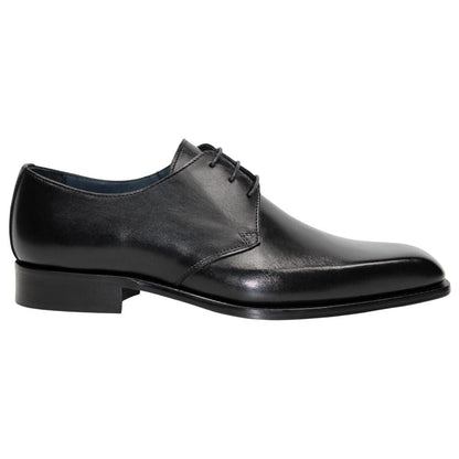 DUCA Sermoneta Black Men's Italian Calf Leather Derby Dress Shoes