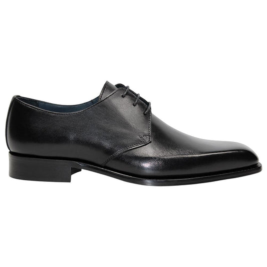 DUCA Sermoneta Black Men's Italian Calf Leather Derby Dress Shoes