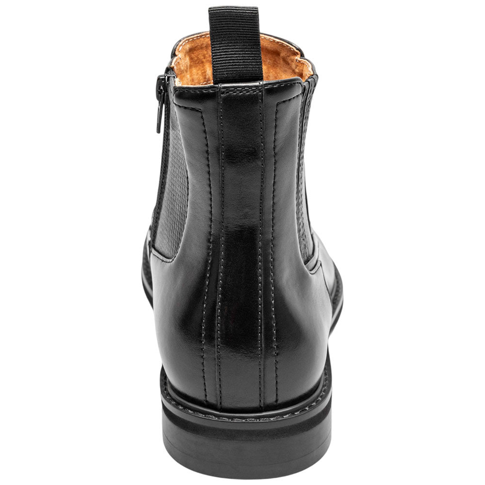 Stacy Adams Berkshire Cap Toe Side Zip Boot - Black