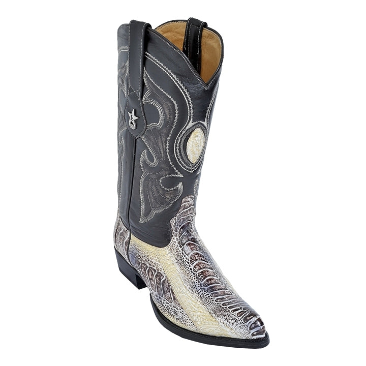Los Altos Men's Natural Ostrich Leg Boots