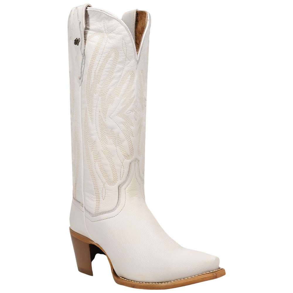 Dan Post Mila White Women's Leather Western Boots