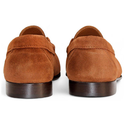Termoli Rust Suede Leather Slip On | Duca Dress Loafers for Men
