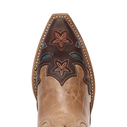 Laredo Flourish Women's Brown Leather Western Boot - 17" Tall Snip Toe Dress Boot