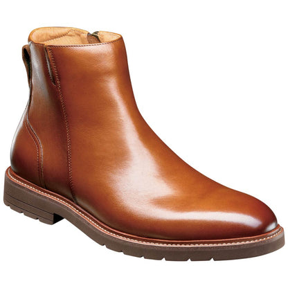 Florsheim Redford Cognac Men's Plain Toe Side Zip Boot