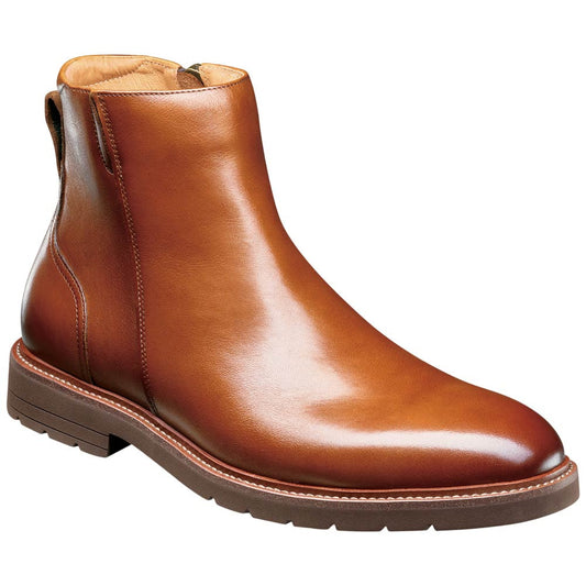Florsheim Redford Cognac Men's Plain Toe Side Zip Boot