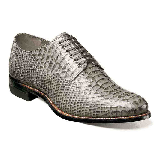 Stacy Adams Madison Gray Anaconda Print Plain Toe Oxford