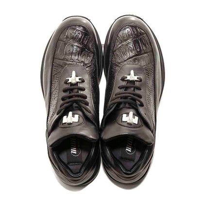 Mauri Black Genuine Crocodile Skin Casual Sneaker