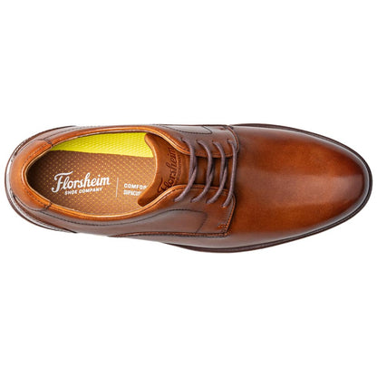 Florsheim Avenue Men's Cognac Smooth Leather Plain Toe Oxford