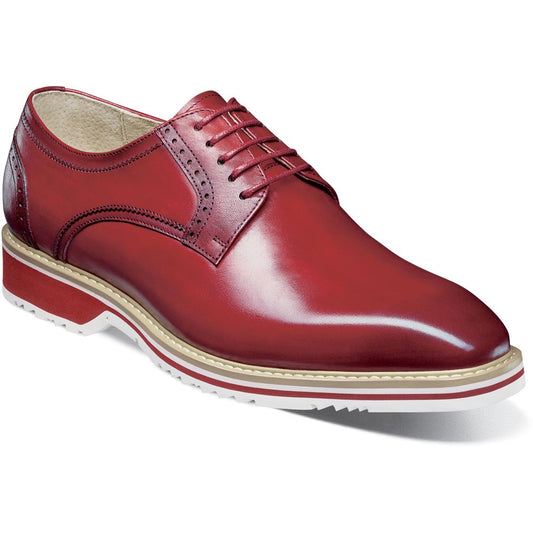 Stacy Adams Barringer Plain Toe Oxford in Red