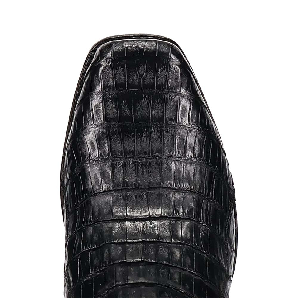 Dan Post Zandor Black Caiman Belly Square Toe Western Cowboy Boots